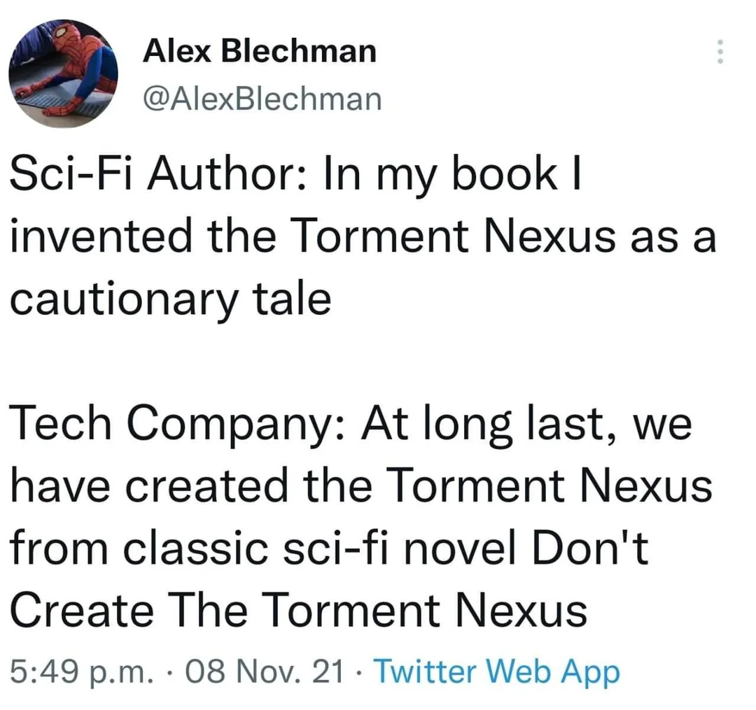 Cyberpunk was never meant to be the cool retro future it’s made out to be in film. Read the books that started the genre and you’ll come away with a very different view. This tweet sums it up very succinctly.