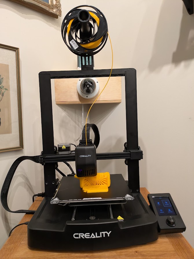 Printing a 3D print in place calibration toaster.